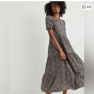 Aerie Floral Black Dress